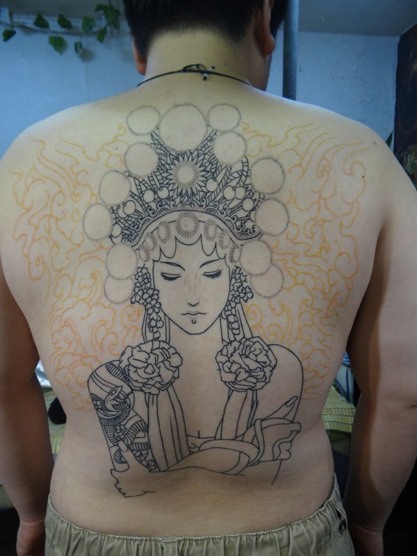 白素贞花旦纹身过程 福州纹身店 福州战神纹身 1996年成立 福州刺青 福州刺青店