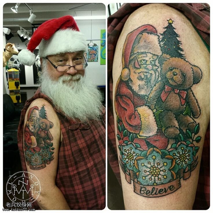 圣诞老人纹身图片